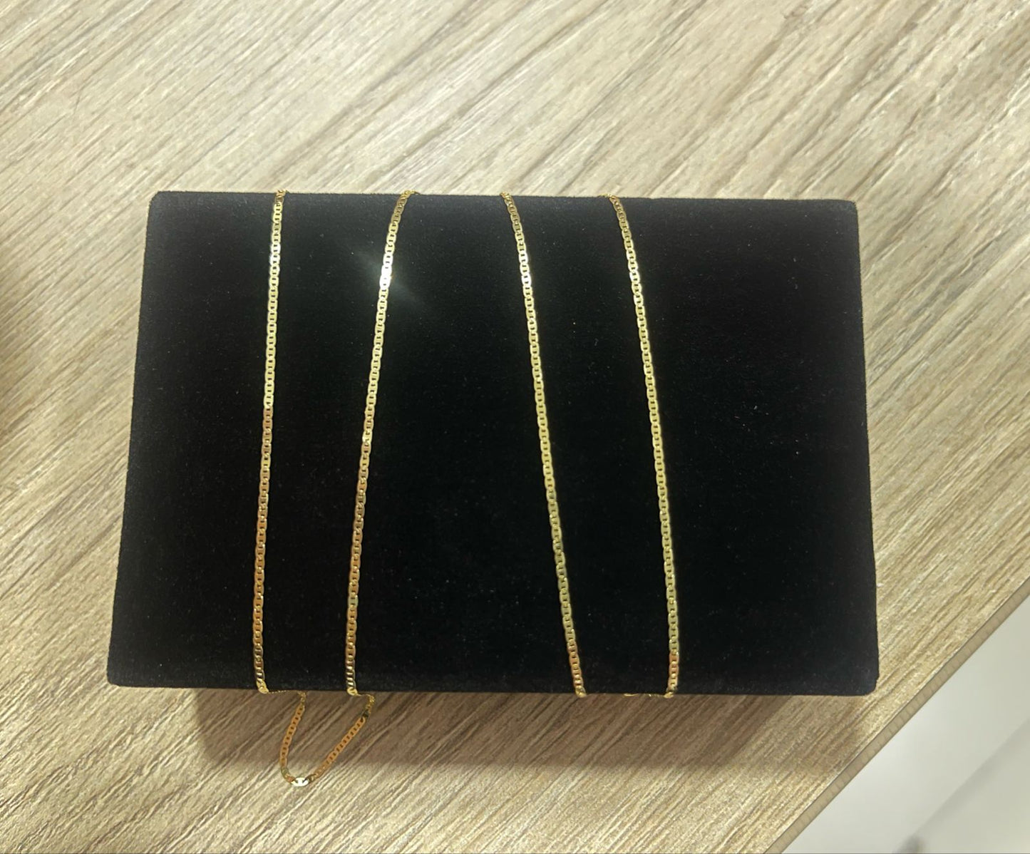CADENA PLANA ORO AMARILLO 50CM