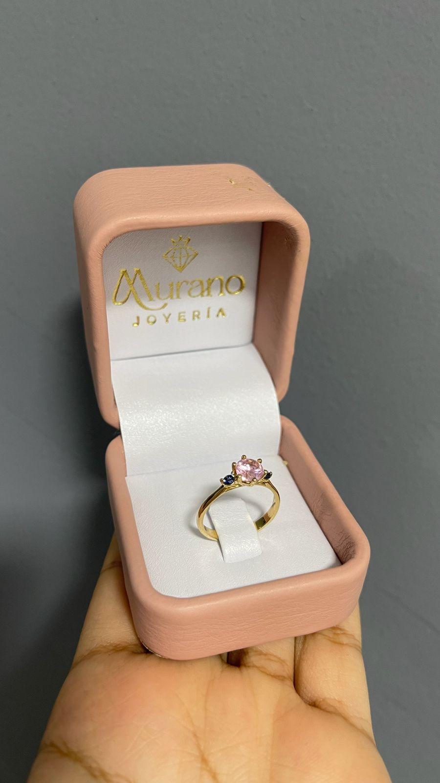 ANILLO CIRCONES ROSA/AZUL