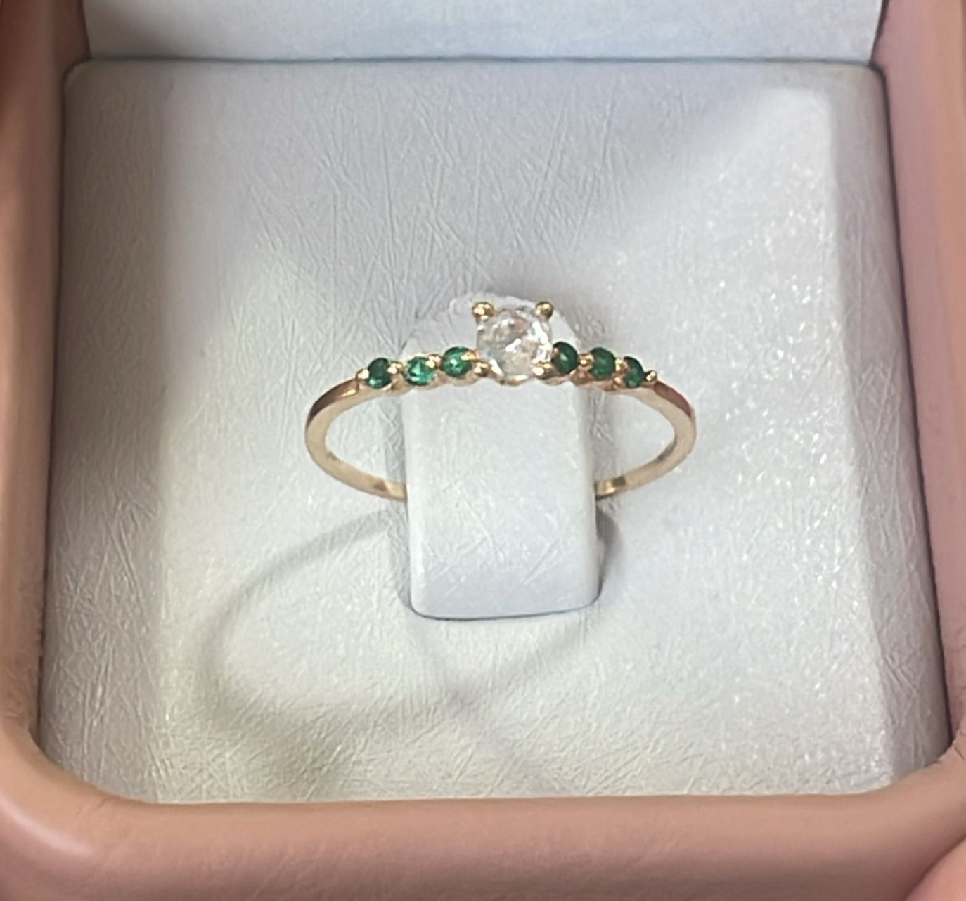 Anillo Solitario Princess Verde