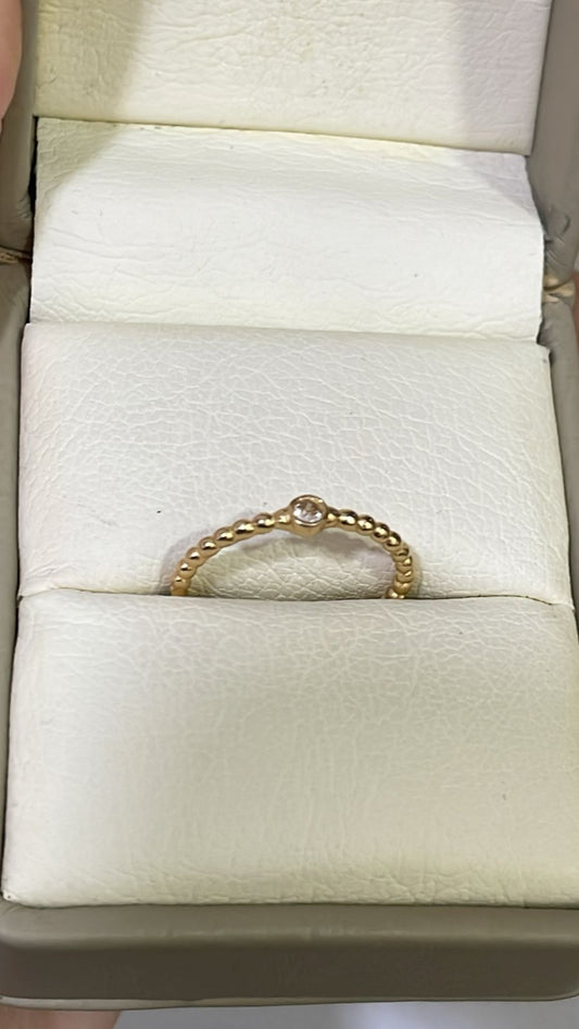 Anillo Balín 2mml Con Zircón