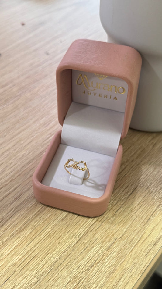 Anillo infinito Love
