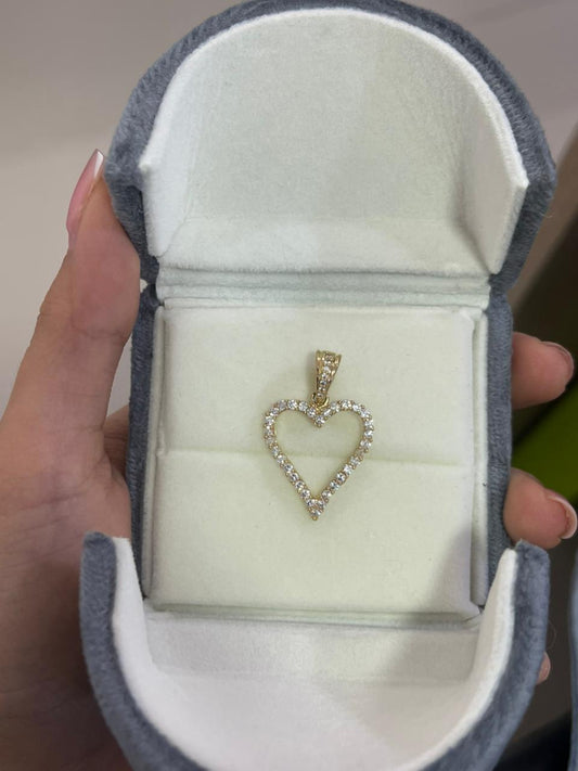 Dije Silueta Corazón Circones