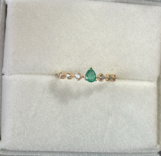 Anillo Lagrima Esmeralda Circones
