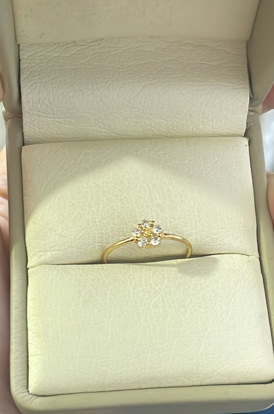 Anillo Flor Zircones